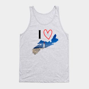 I Love Nova Scotia with Peggy's Cove Lighthouse Tank Top